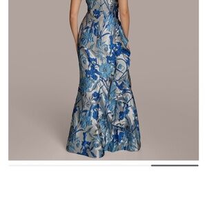 Elegant Blue Floral Dress